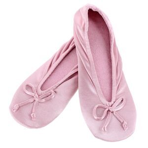 Isotoner Women's Satin Classic Ballerina Slippers